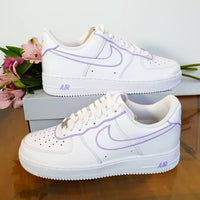 Purple Outlines Design Custom Nike Air Force 1