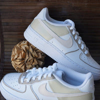 Custom Nike Air Force 1 (AF1s) Beige
