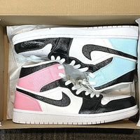 Custom Air Jordan 1 X Pink BLUE Mid