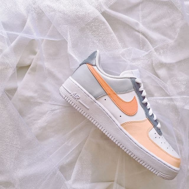Orange Swoosh Nike Air Force 1