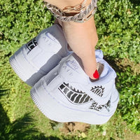 Custom Air Force 1 Dragon White Black