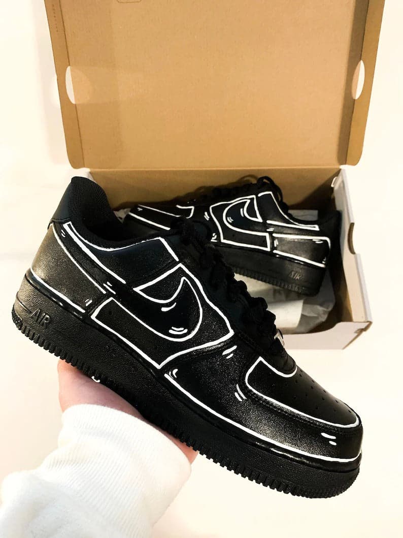 Black & White Custom Air Force 1