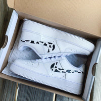 Custom Nike Air Force 1 Cow Print