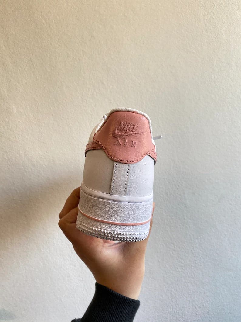Custom Air Force 1 pink Swoosh
