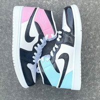 Custom Air Jordan 1 X Pink BLUE Mid