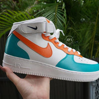 Turquoise Sunset Custom Nike Air Force 1