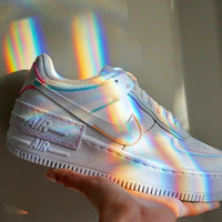 Custom Nike Air Force 1 Shadow Outline Rainbow