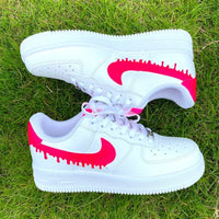 Custom Air Force 1 X Drip Red Colour