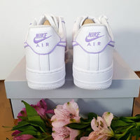 Purple Outlines Design Custom Nike Air Force 1