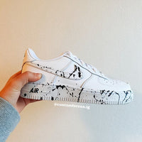 Custom Air Force 1 black Splatter