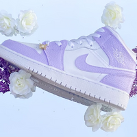 Custom Jordans Purple White Hexagram Pendant