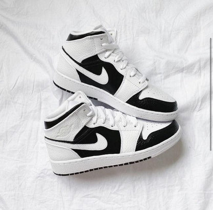 Custom Jordans White Black