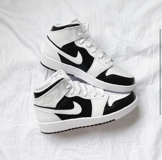 Custom Jordans White Black
