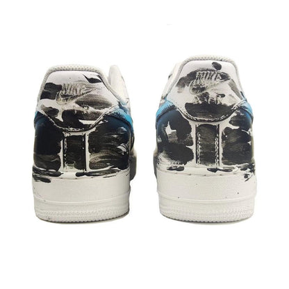 Fluorescent Blue Black Venom Air Force 1 Custom