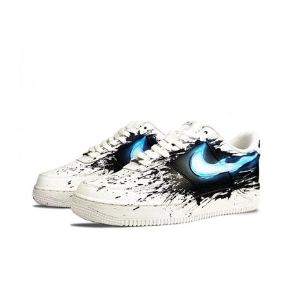 Fluorescent Blue Black Venom Air Force 1 Custom