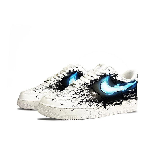 Fluorescent Blue Black Venom Air Force 1 Custom