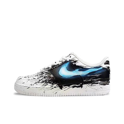 Fluorescent Blue Black Venom Air Force 1 Custom