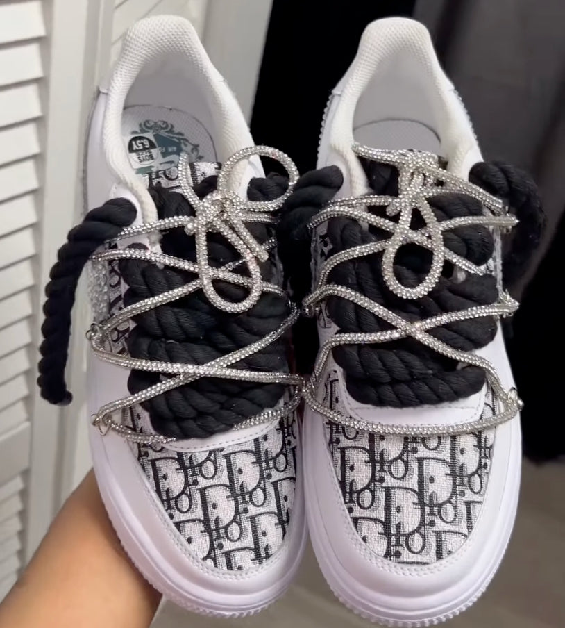 Handmade Rhinestone Custom Air Force 1 Sneakers
