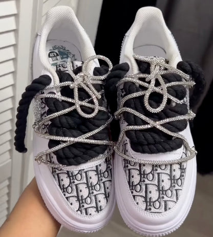 Handmade Rhinestone Custom Air Force 1 Sneakers
