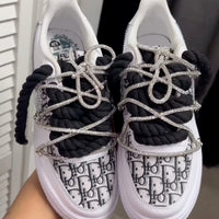 Handmade Dior Rhinestone Custom Air Force 1 Sneakers
