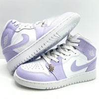 Custom Jordans Purple White Hexagram Pendant