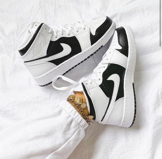 Custom Jordans White Black