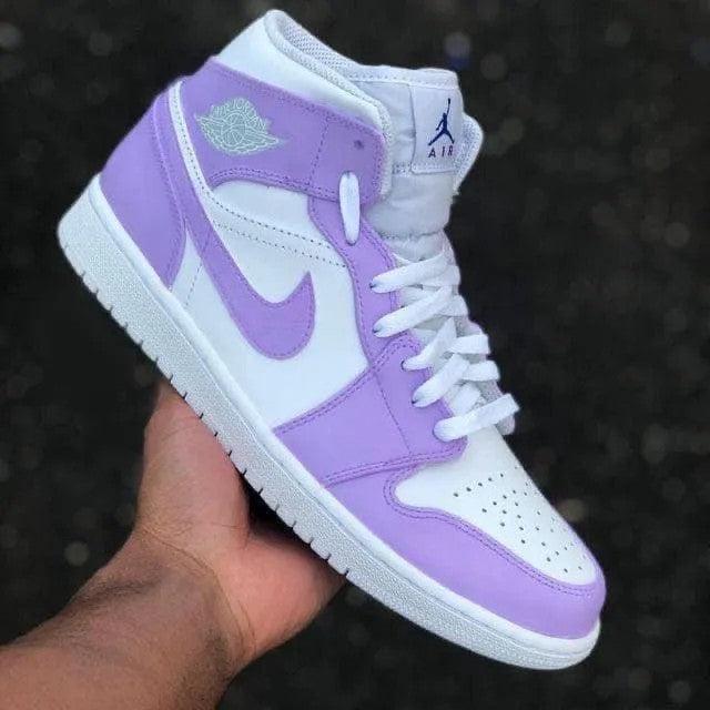 Custom Jordans Purple White