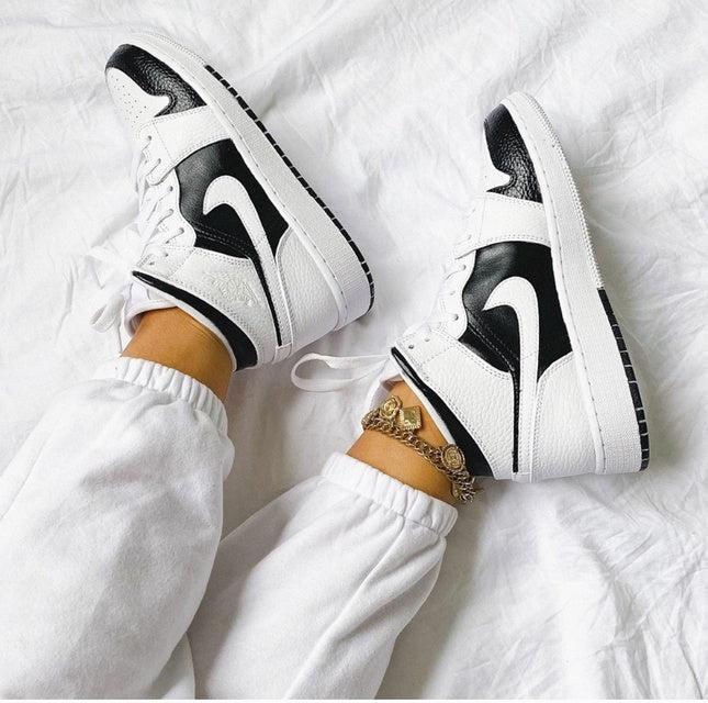 Custom Jordans White Black
