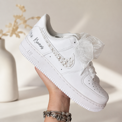 Wedding Shoes Custom Air Force 1 White