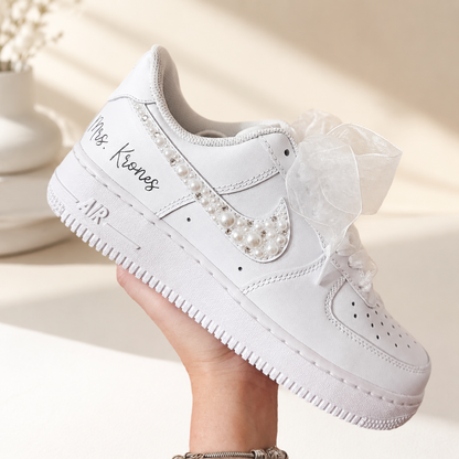 Wedding Shoes Custom Air Force 1 White