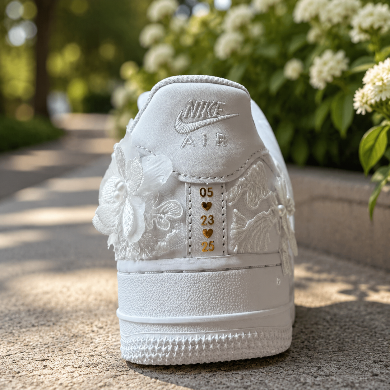 Wedding Shoes Custom Air Force 1 White