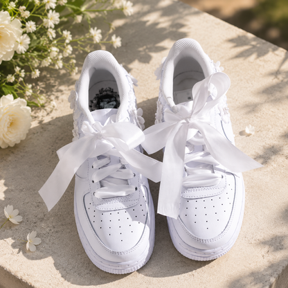 Wedding Shoes Custom Air Force 1 White