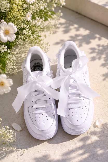 Wedding Shoes Custom Air Force 1 White