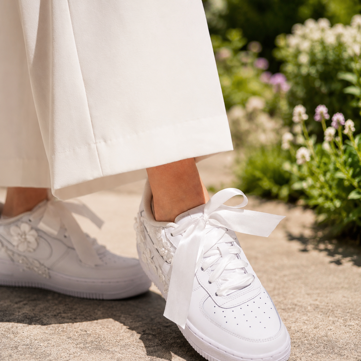 Wedding Shoes Custom Air Force 1 White