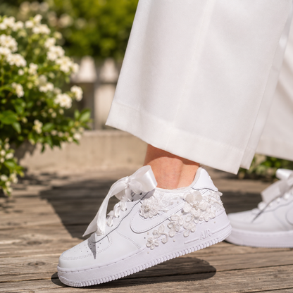 Wedding Shoes Custom Air Force 1 White