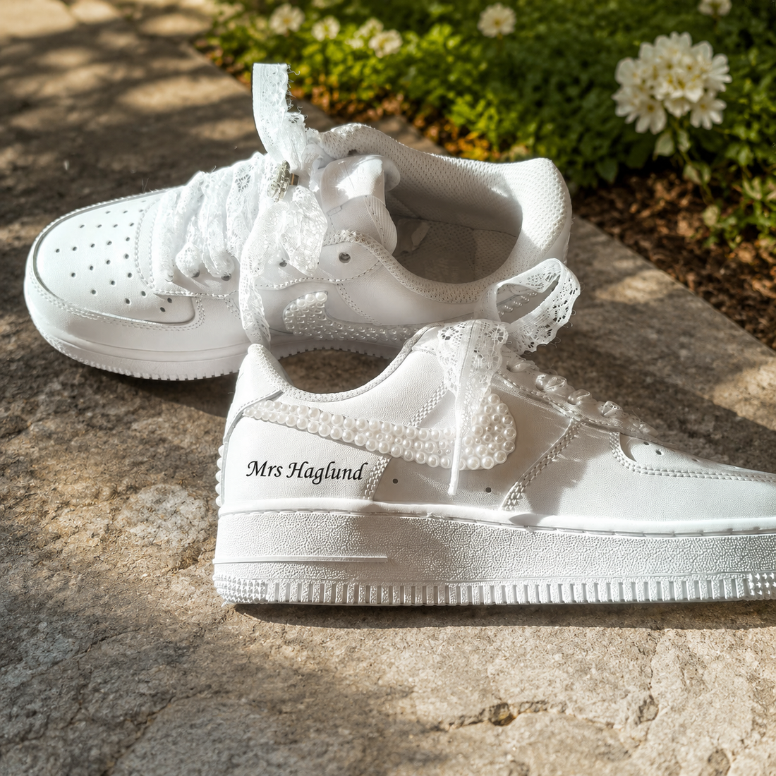 Wedding Shoes Custom Air Force 1 White