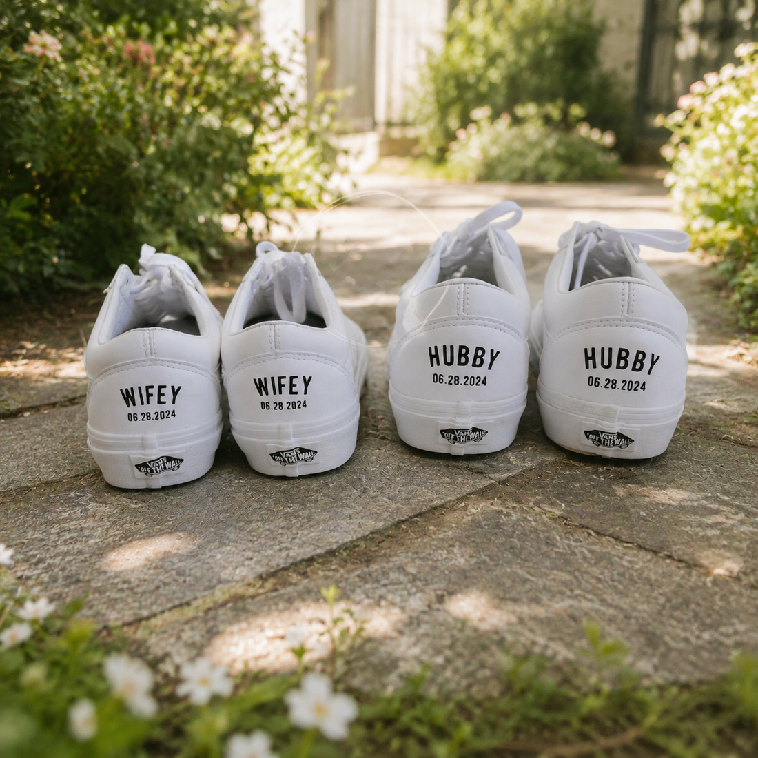 Wedding Shoes Custom Vans White
