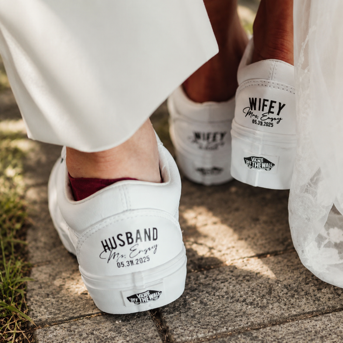 Wedding Shoes Custom Vans White