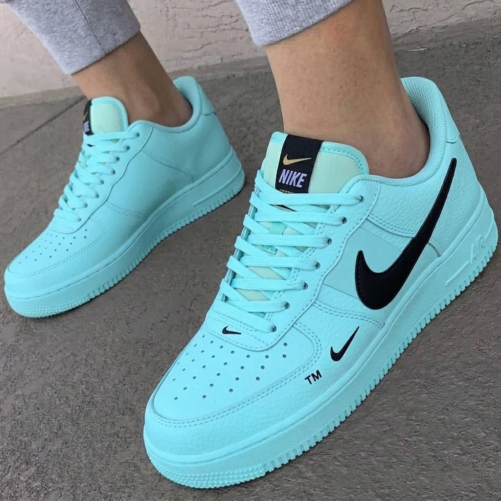 Custom Air Force 1 Shoes Ice Blue Black