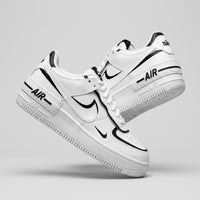 Hand Painted Black & White Custom Air Force 1 Sneakers