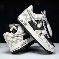Hand Painted Black & White Custom Air Force 1 Sneakers