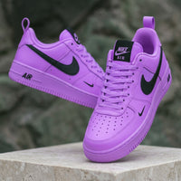 Hand Painted Purple Custom Air Force 1 Sneakers