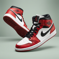 Hand Painted Red Custom Air Jordan 1 Sneakers