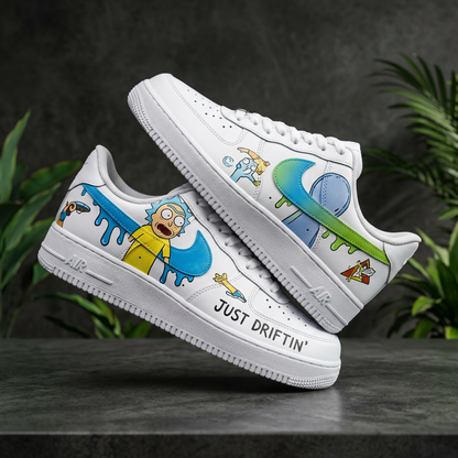 Hand Painted Rick & Morty Custom Air Force 1 Sneakers