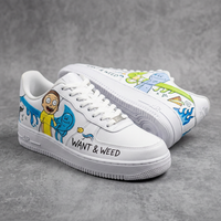 Hand Painted Rick & Morty Custom Air Force 1 Sneakers