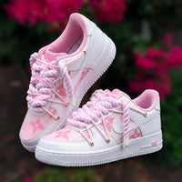 Hand Painted Pink Custom Air Force 1 Sneakers