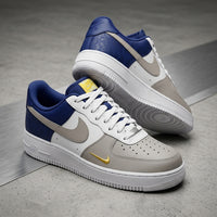 Hand Painted Grey Navy Custom Air Force 1 Sneakers