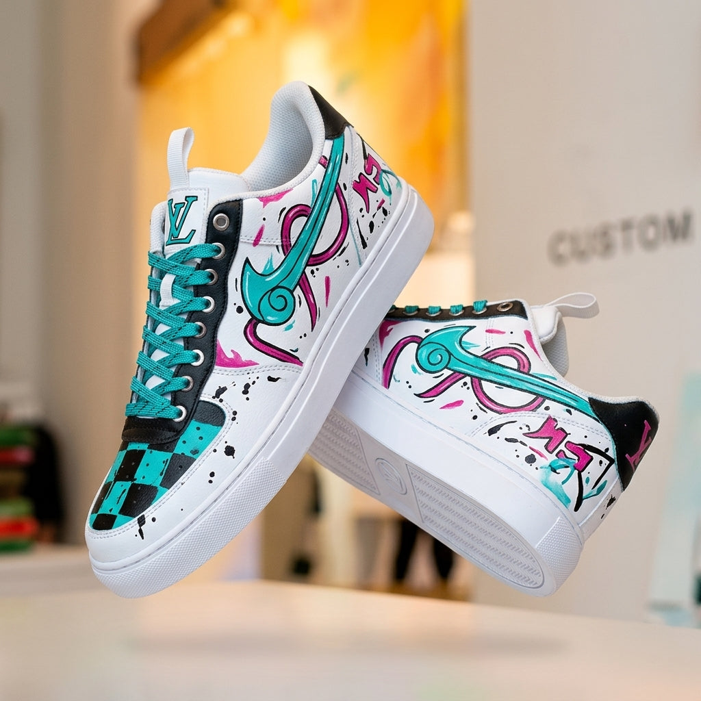 Hand Painted Graffiti Custom Sneakers