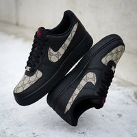 Hand Painted Custom Black Air Force 1 Sneakers
