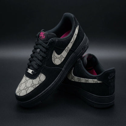 Hand Painted Custom Black Air Force 1 Sneakers